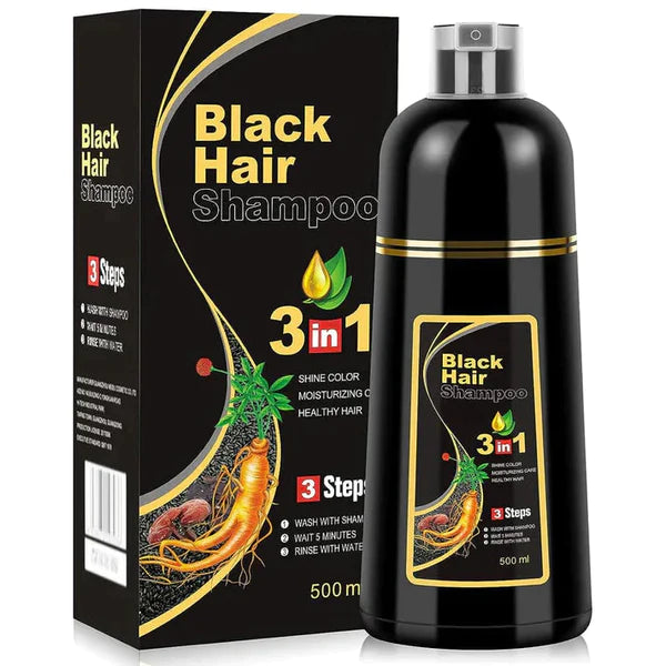 ☘3-IN-1 BLACK HAIR DYE SHAMPOO (NO SIDE EFFECT) Buy1Get1Free🧴